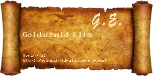 Goldschmid Ella névjegykártya